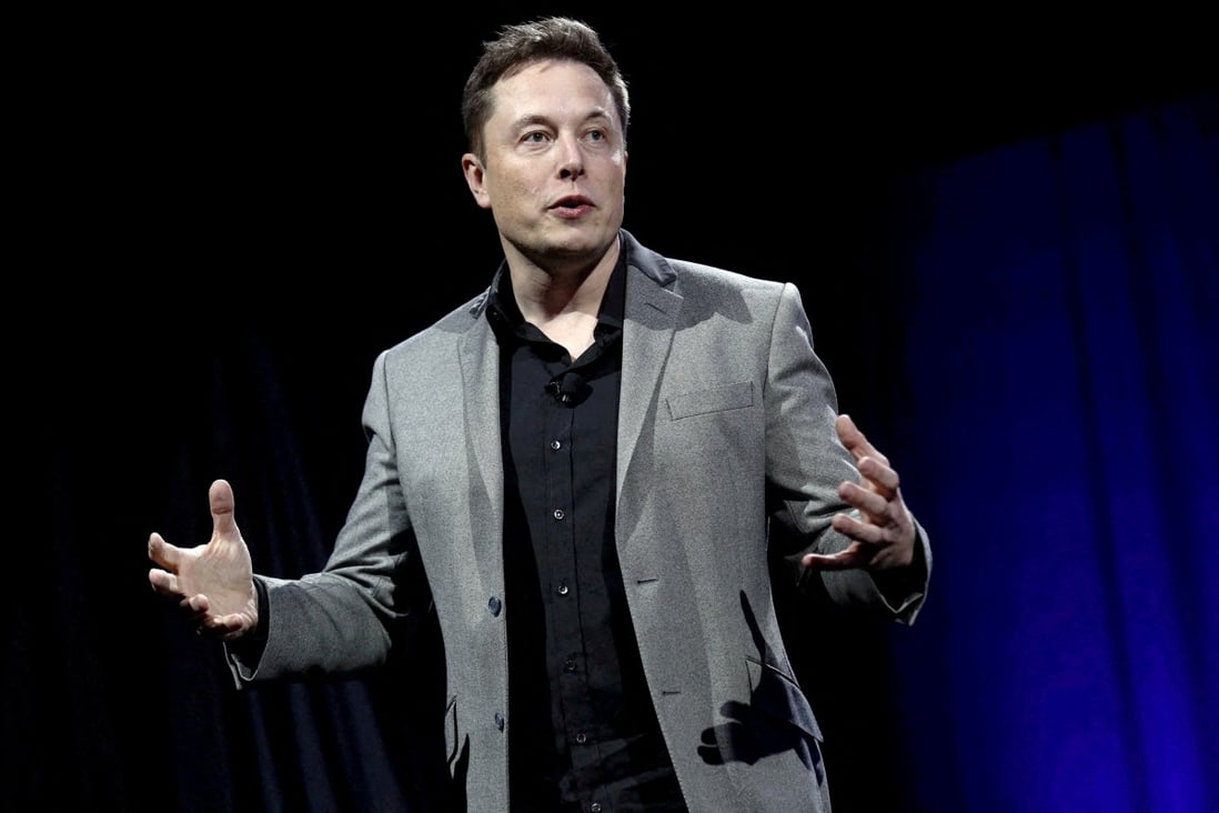 Tesla CEO Elon Musk speaks at an event. Photo: Reuters 

