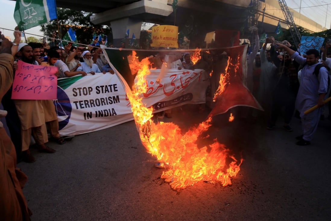 India is coming under fire in the Middle East for derogatory remarks on Prophet Muhammad made by members of the ruling Bharatiya Janata Party, sparking online calls for boycotts in a region that accounts for more than a tenth of the South Asian country’s total trade. Photo: EPA-EFE