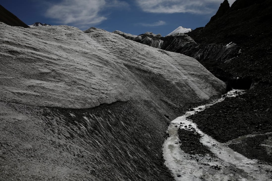 Meltwater from a glacier flows in the Qilian mountains, in the Tibetan Plateau. Scientists have been studying the region’s glaciers, climate change and biodiversity changes. Photo: Reuters
