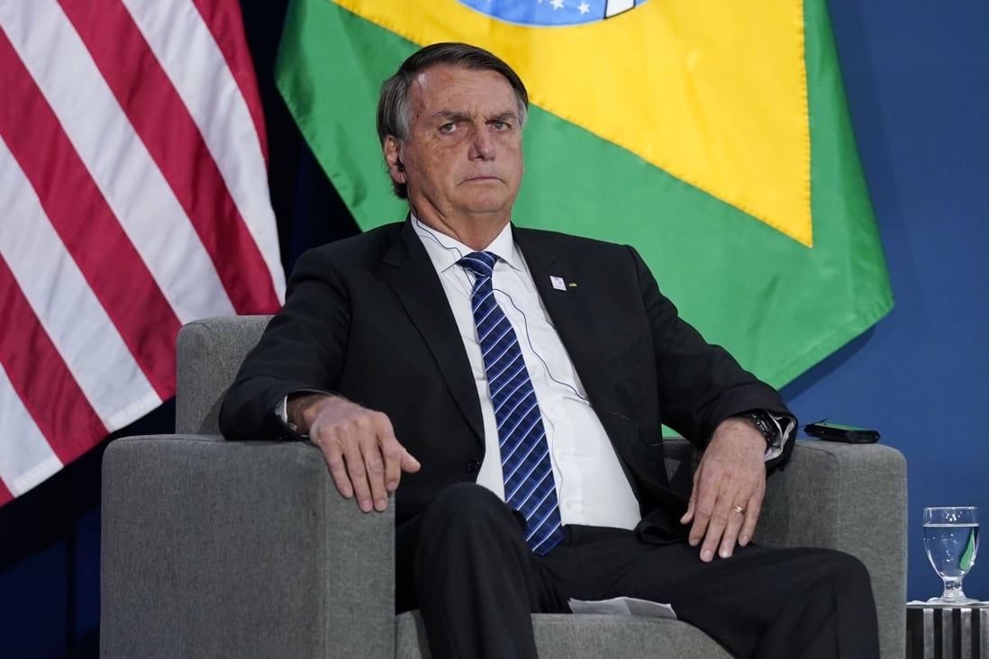 Brazilian President Jair Bolsonaro during his meeting with US President Joe Biden. Photo: AP
