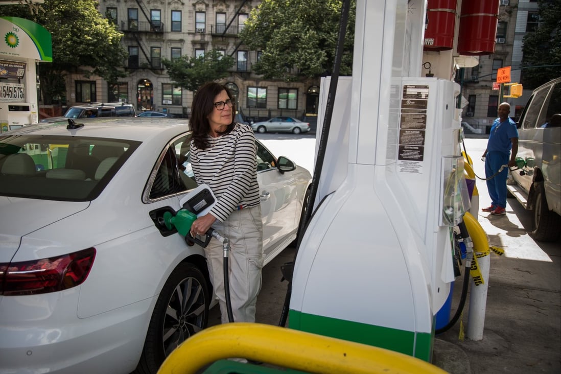 A petrol station in the Brooklyn borough of New York. Photo: Xinhua 