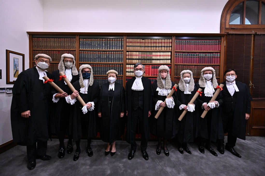 Hong Kong’s chief justice has stressed the importance of the senior counsel, as five barristers were appointed. Photo: Handout 