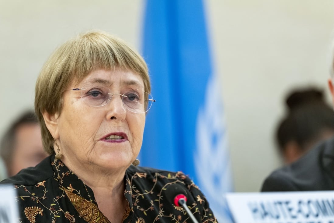 Michelle Bachelet, UN High Commissioner for Human Rights, during the 50th session of the UN Human Rights Council on Monday. Photo: dpa