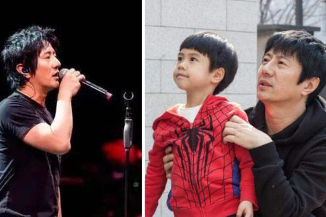 Chinese rock singer Zheng Jun is under fire for making his son kowtow 1,000 times or face a physical beating as punishment for lying. Photo: Handout