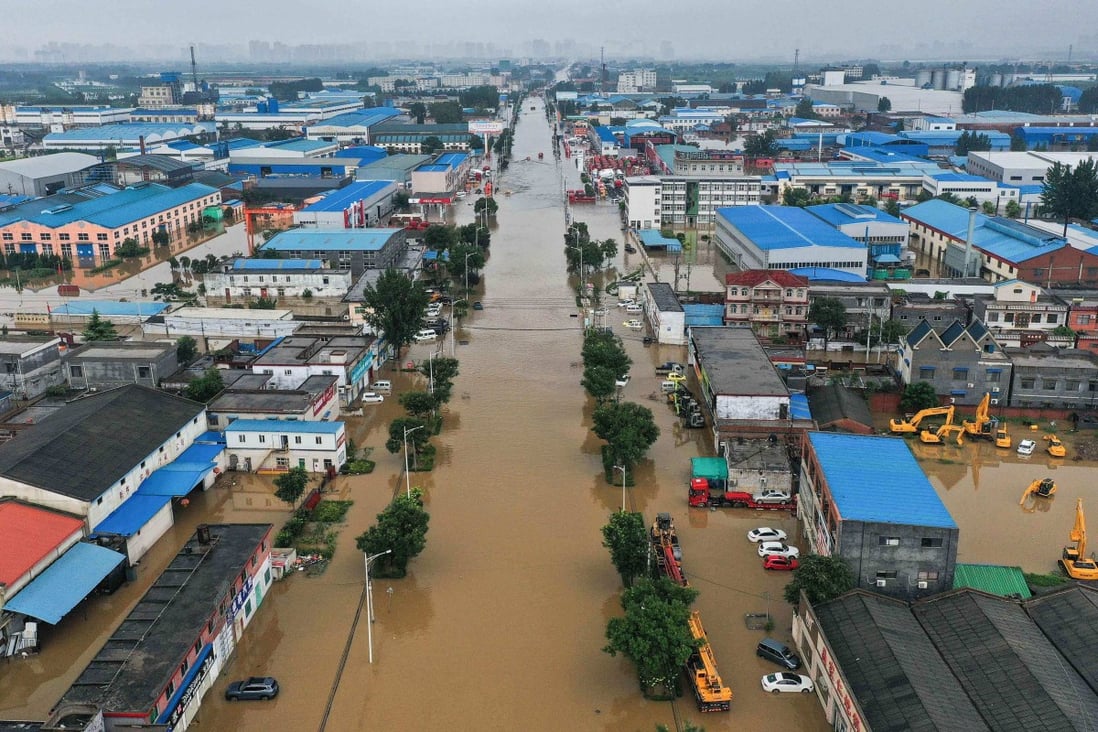 Extreme rainstorms in China’s central Henan province last July caused 302 deaths and a total economic loss of US$19 billion. China is among countries facing the biggest threat from climate change, according to the  Intergovernmental Panel on Climate Change. Photo: AFP