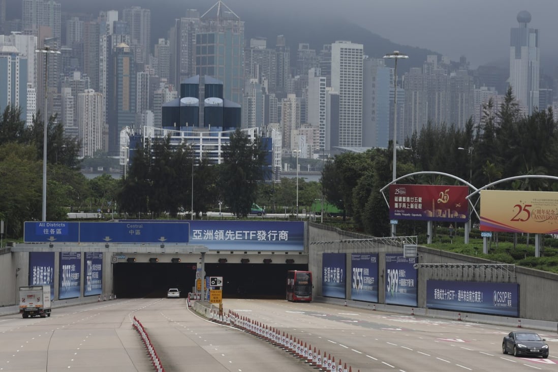 The Western Harbour Crossing tunnel entrance and exit is seen, on the West Kowloon side. Photo: Yik Yeung-man