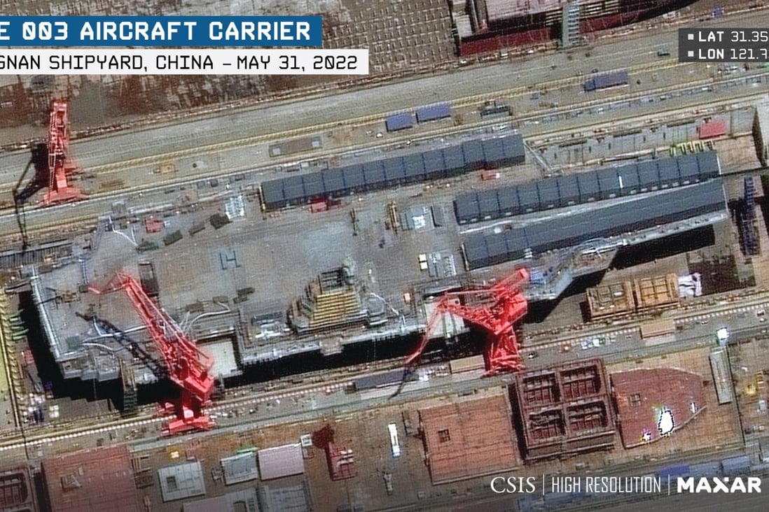 China to launch its largest and most advanced aircraft carrier—the Type 003. Photo: CSIS