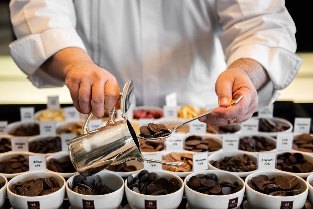 Home-grown Thai chocolate is driving a chocolate revolution in Bangkok. Above: bespoke drinks on the chocolate buffet at the Sukhothai hotel in Bangkok. 