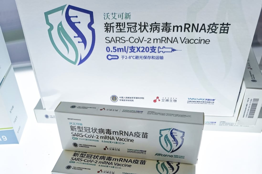 AWcorna, China’s first mRNA vaccine, has been developed by  Abogen Biosciences, Walvax Biotechnology, and the Academy of Military Medical Sciences. Photo:  AP 
