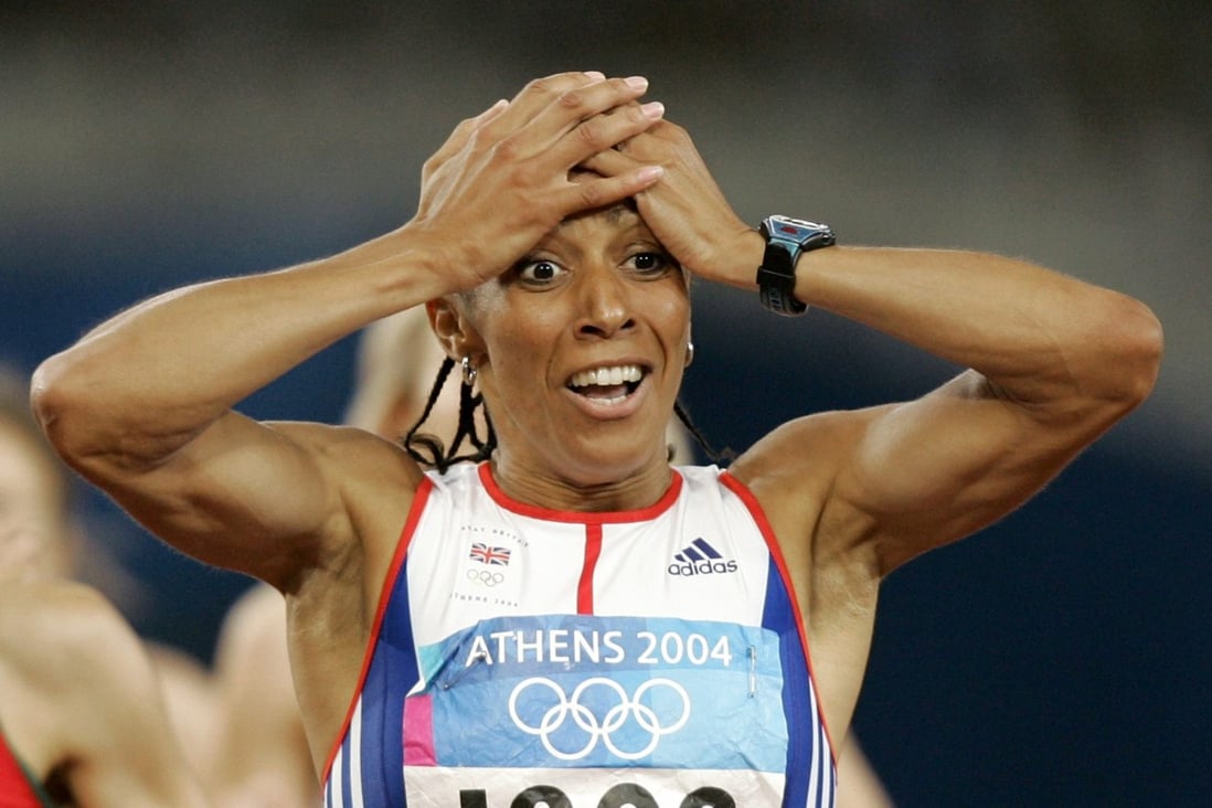 Britain’s Kelly Holmes celebrates her victory in the women’s 1500 metres final at the Athens 2004 Olympic Games. She has now come out as gay, aged 52, after “years of heartache”. Photo: Reuters
