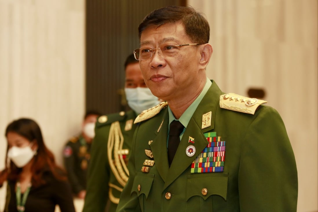 Myanmar Union Minister of Defence, General Mya Tun Oo, controversially attends a meeting of the Asean Defence Ministers. Photo:  EPA-EFE