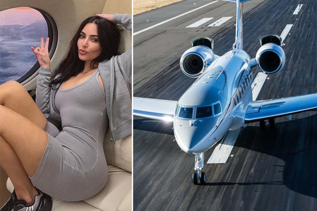 Kim Kardashian’s US$150 million private jet, Kim Air, is reportedly even more expensive than Jeff Bezos’ ride. Photos: @kimkardashian/Instagram; Gulfstream