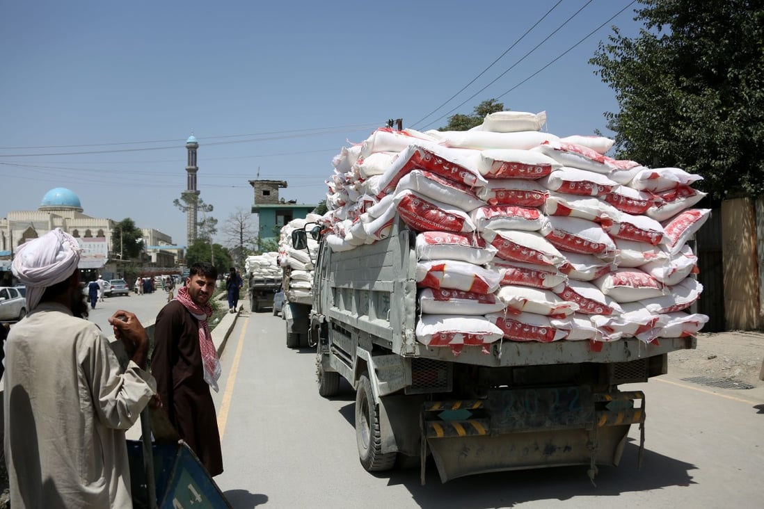 On June 26, 2022 food aid donated by a Chinese firm in Khost province, Afghanistan has reached the earthquake-hit region in eastern Afghanistan, an Afghan disaster management official said on Monday. Photo: Xinhua