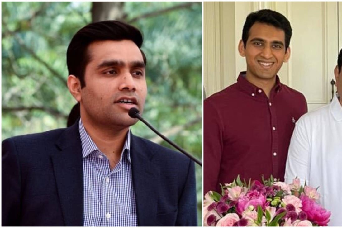 Karan Adani is the son of billionaire Gautam Adani. Photos: @gautam_adani, @AdaniKaran/Twitter