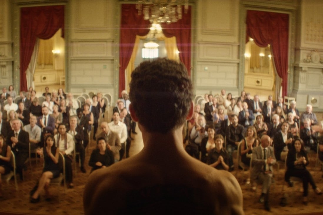 Yahya Mahayni (centre) in a still from The Man Who Sold His Skin (category IIA; Arabic, English, French, Flemish), directed by Kaouther Ben Hani. Dea Liane co-stars.