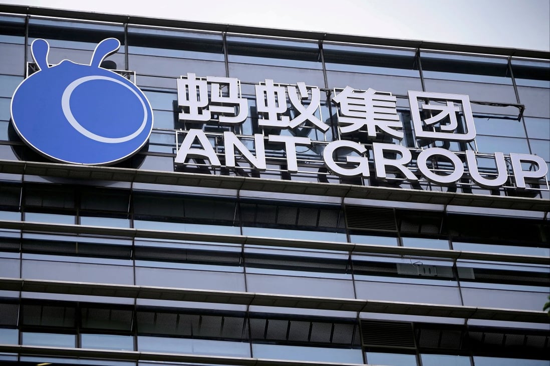 The logo of Ant Group, the fintech affiliate of Alibaba,  pictured at the company’s headquarters in Hangzhou, Zhejiang province, on October 29, 2020. Photo: Reuters