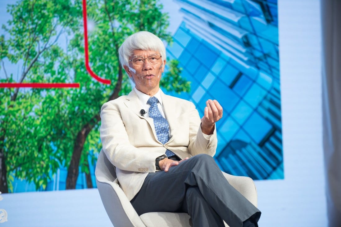 Joseph Yam Chi-kwong, former CEO of HKMA, speaks at a UBS event in Hong Kong, July 7, 2022. Photo: Handout