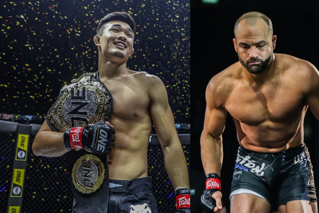 Christian Lee (left) celebrates after his win against Timofey Nastyukhin. Eddie Alvarez steps into the ONE Championship Circle for a Fight with Iuri Lapicus. Photos: ONE Campionship