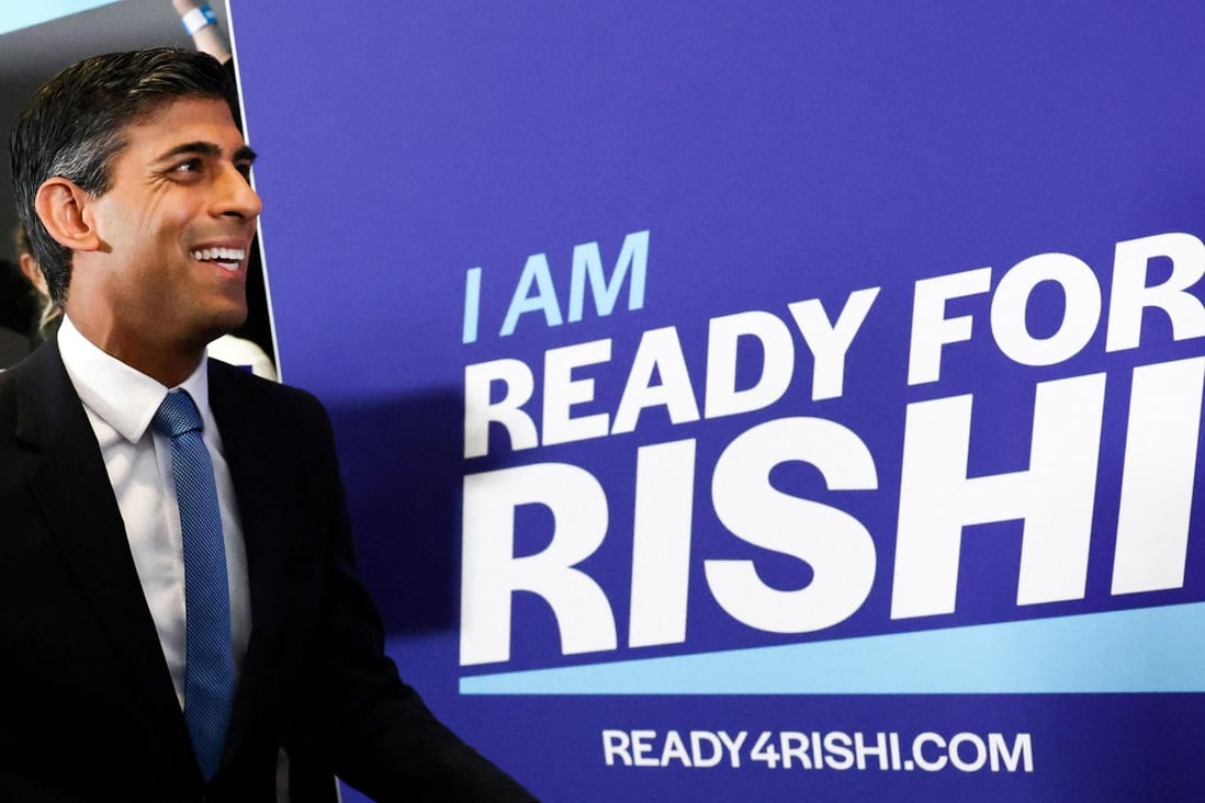 Rishi Sunak at the launch of his campaign to be Conservative Party leader and prime minister. Photo: Reuters