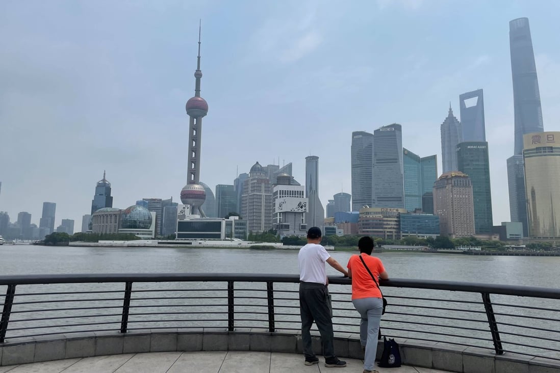 A view of Shanghai’s financial district. A two-month lockdown in the city weighed on China’s economic growth heavily in the second quarter.  Photo: Tracy Qu