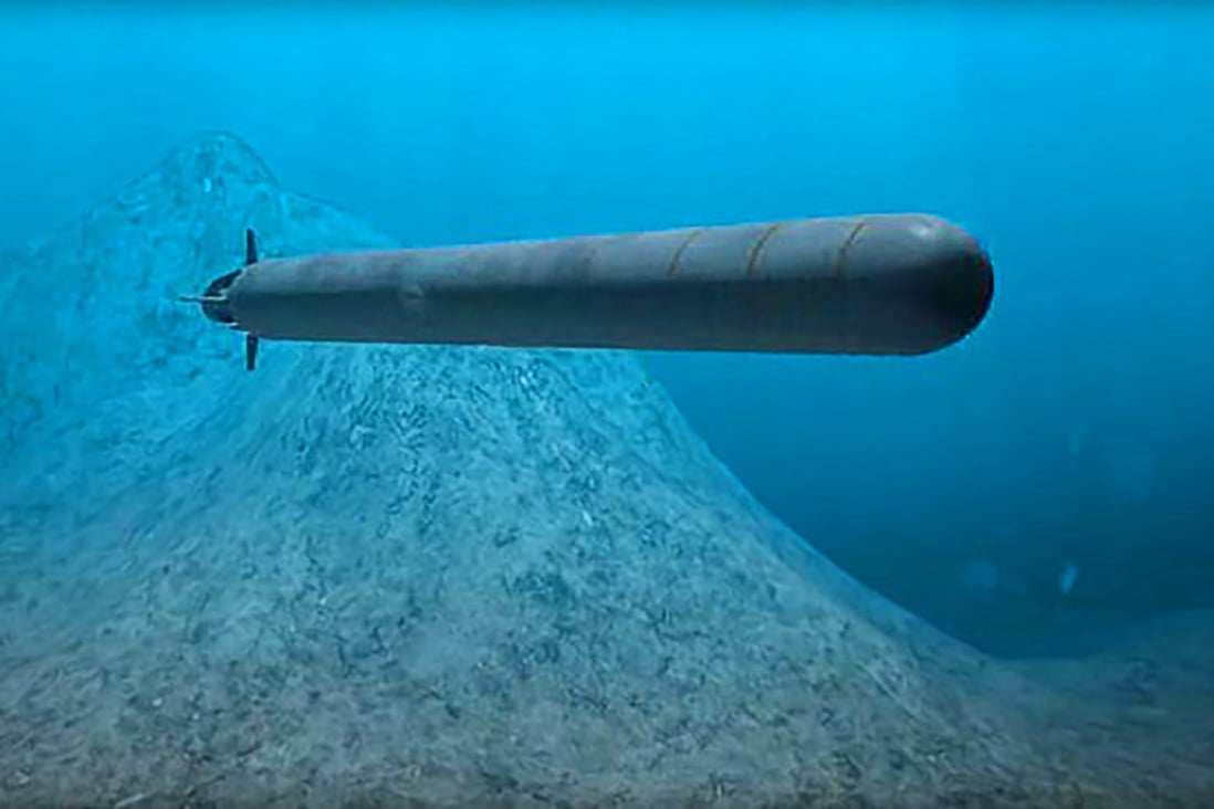 A team of researchers in China has published details of a conceptual design for a low cost, smaller version of Russia’s Poseidon nuclear-powered underwater drone. Photo: Twitter