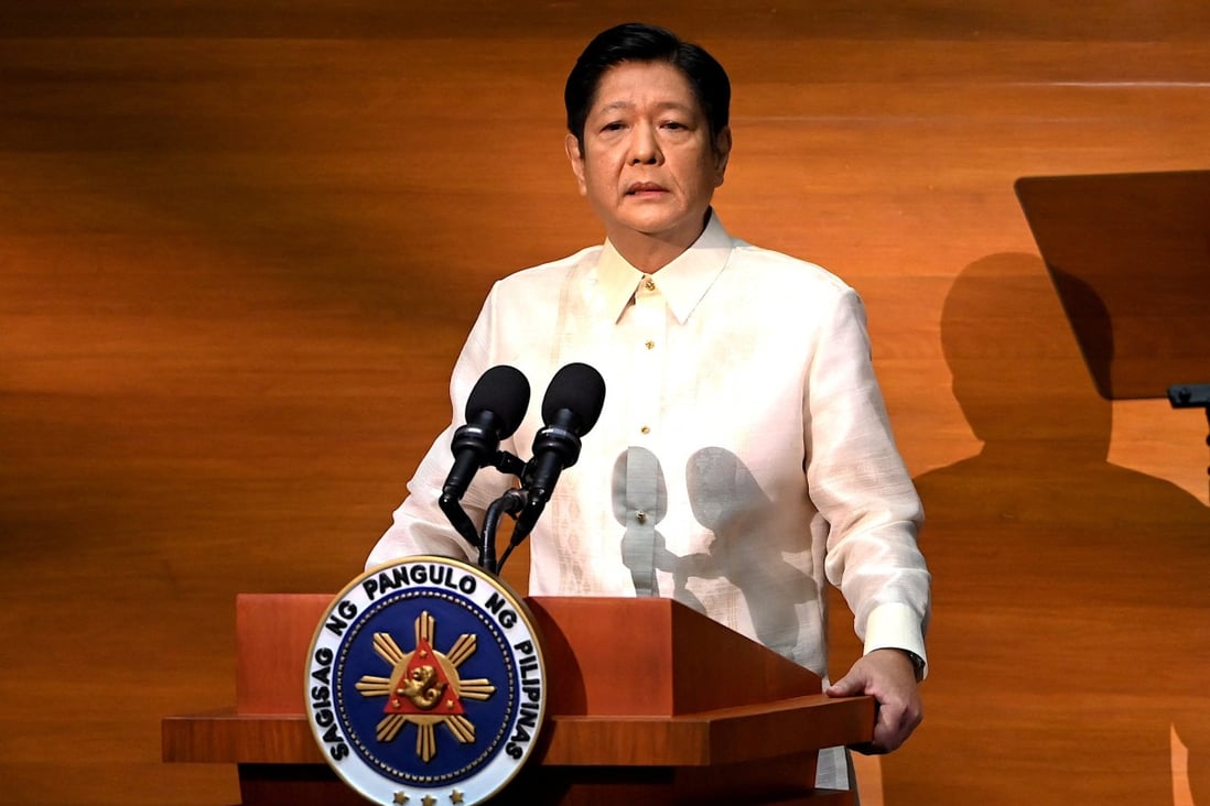 Philippine President Ferdinand Marcos Jnr delivers his first State of the Nation Address on July 25, 2022. Photo: Reuters