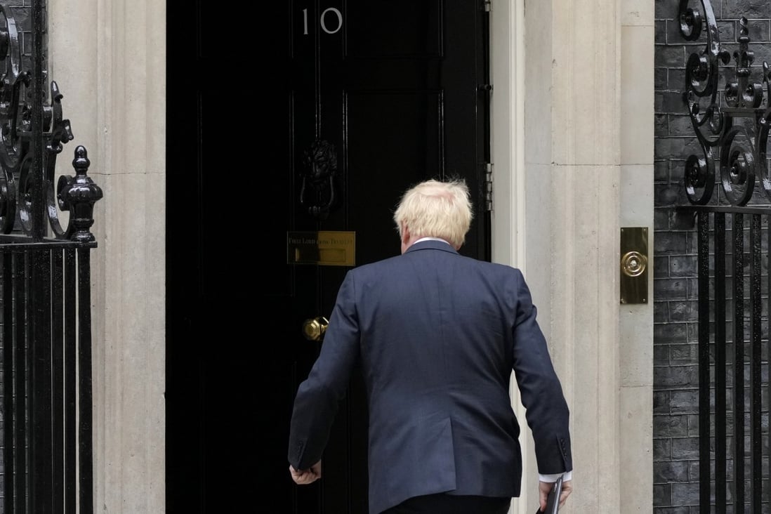Prime Minister Boris Johnson outside 10 Downing Street, London. Photo: AP