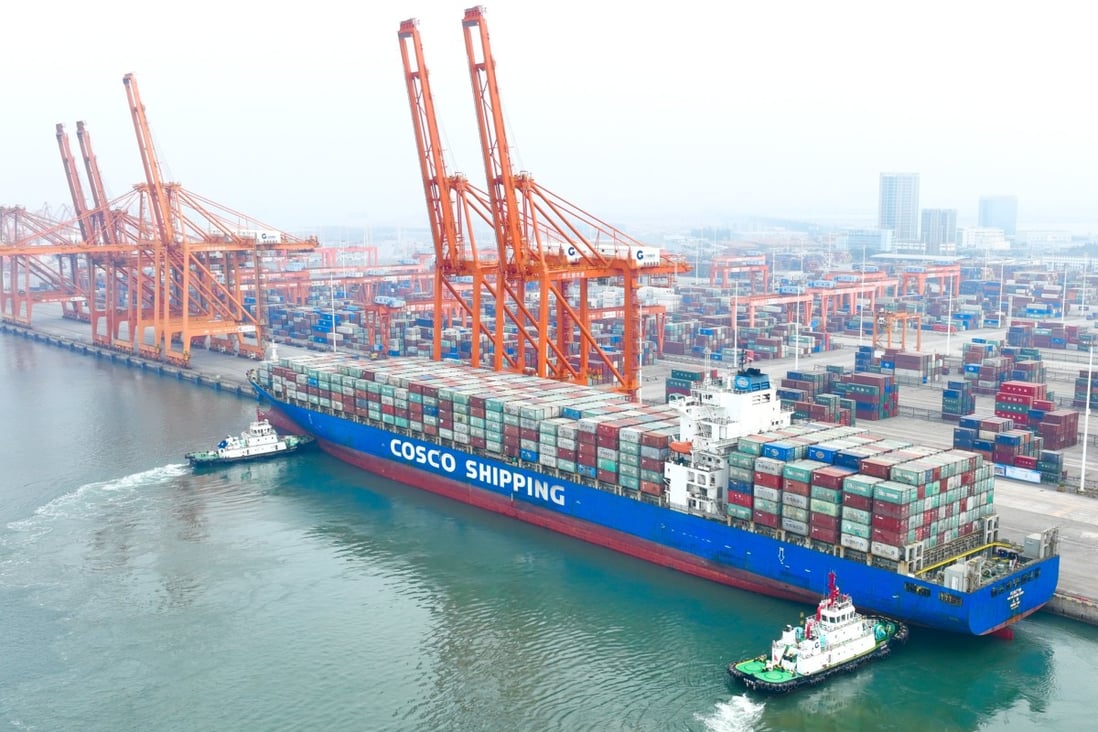 A ship docks at Qinzhou Port’s container terminal in south China’s Guangxi Zhuang Autonomous Region on March 2. Disruptions to global supply chains and rising geopolitical tensions are just some of the forces working to reverse progress in globalisation. Photo: Xinhua