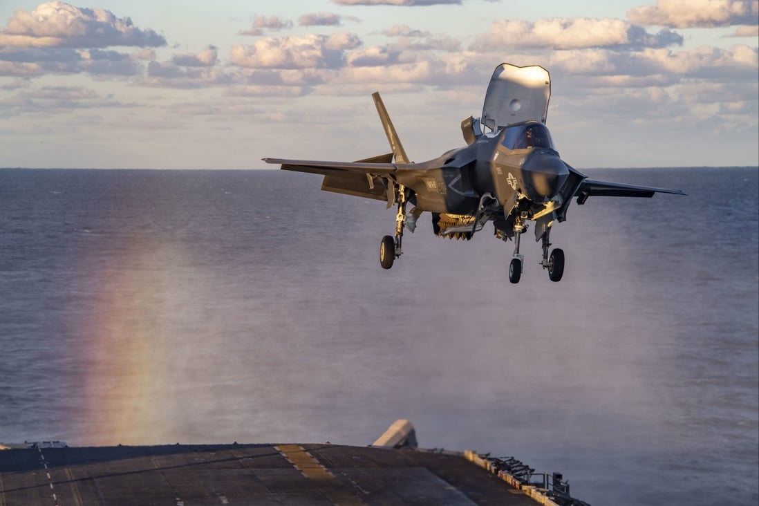 During drills in March and April, 20 of the US Navy’s F-35B Lightning II fighter aircraft were operated from an amphibious assault carrier for the first time. Photo: US Navy