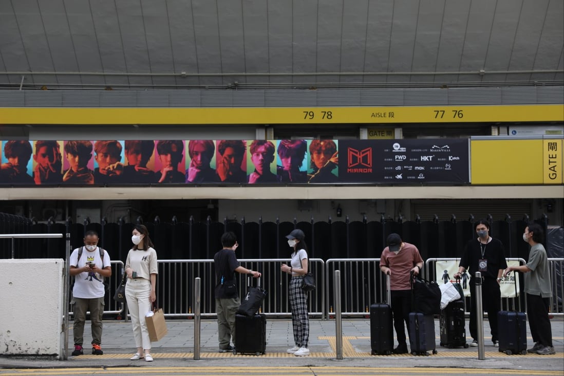 The Hong Kong Coliseum at Hung Hom is closed on July 29, after two dancers performing with boyband Mirror were struck by a giant video screen that fell in the middle of a show. Photo: Yik Yeung-man