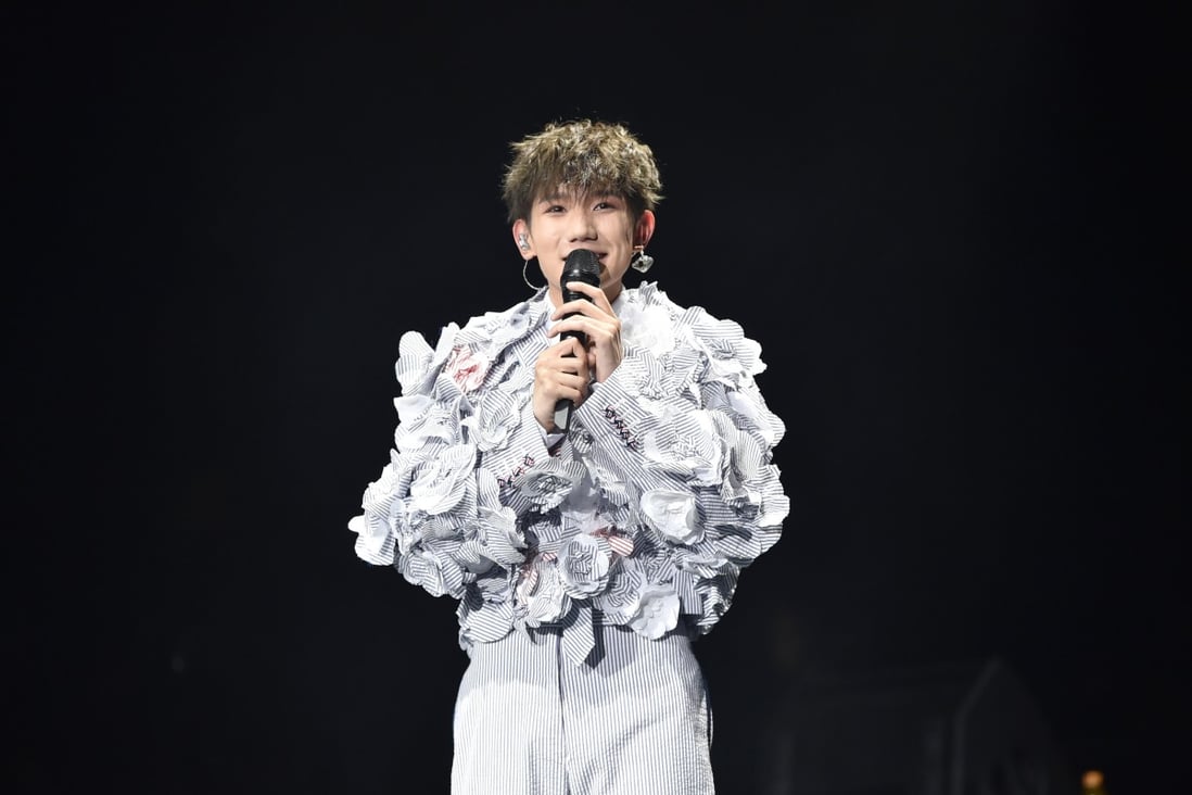 Singer and actor Roy Wang Yuan of boy band TFBoys performs during his first solo concert at Nanjing Olympic Sports Centre on August 31, 2019, in Nanjing in China’s Jiangsu province. Photo: VCG/Getty Images