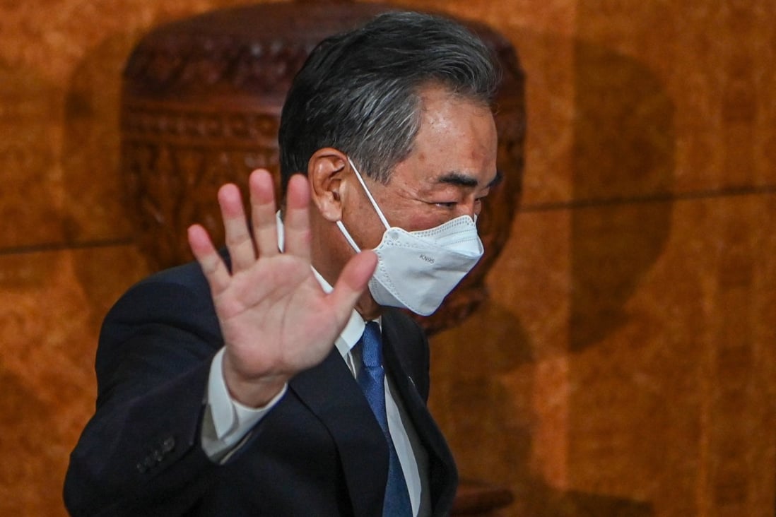 Chinese Foreign Minister Wang Yi walked out of two events in Cambodia to show Beijing’s displeasure at being accused of overreacting. Photo: AFP