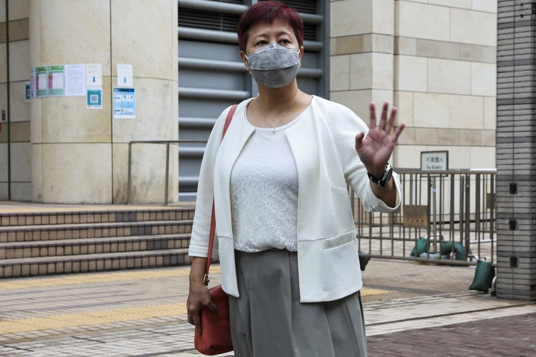 Former lawmaker Helena Wong leaves West Kowloon Court on Monday. Photo: Edmond So