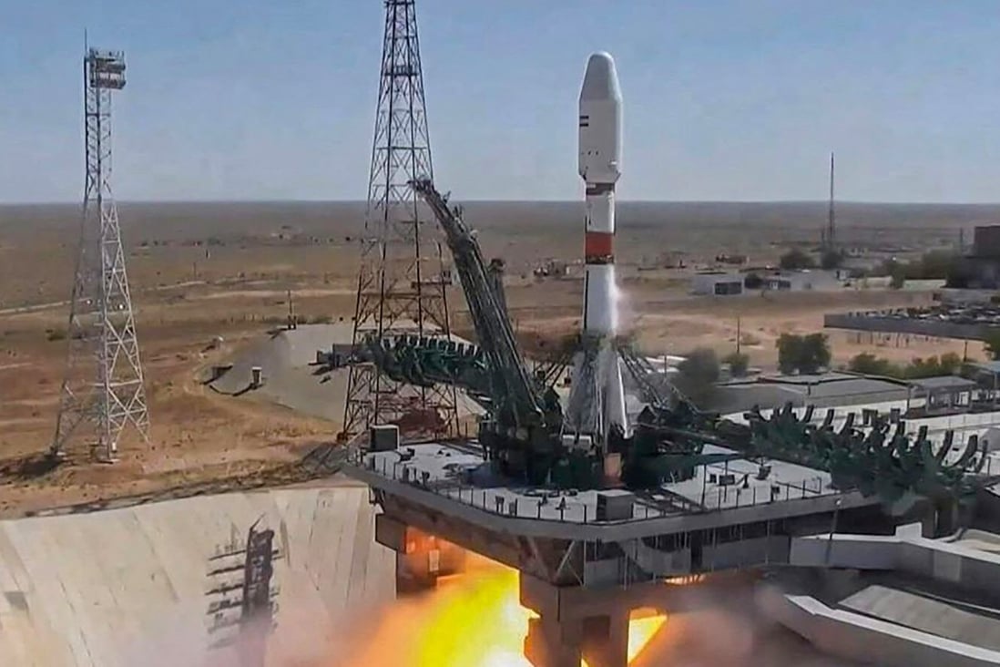 An Iranian satellite launched by Russia blasted off from Kazakhstan on Tuesday and went into orbit amid controversy that Moscow might use it to improve its surveillance of military targets in Ukraine. Photo: AFP/Handout
