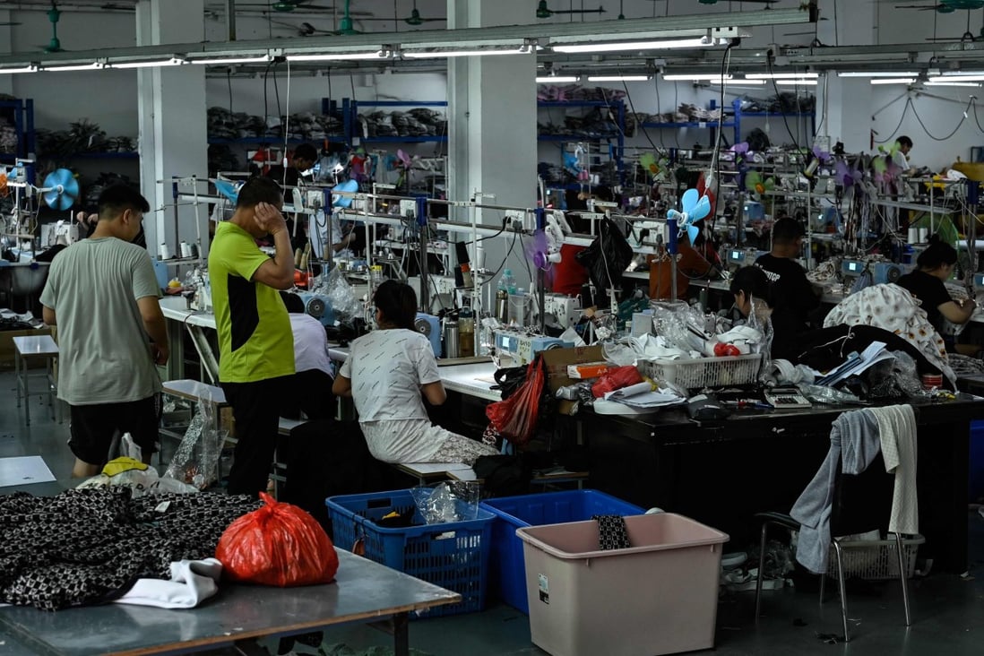 Monthly export of textiles and garments beat expectations and increased by 17.5 per cent compared with a year earlier to a historical high of US$33.22 billion in July. Photo: AFP