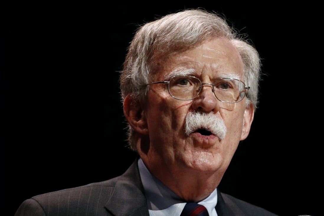 US national security adviser John Bolton speaks at an event in Washington in July 2019. Photo: AP