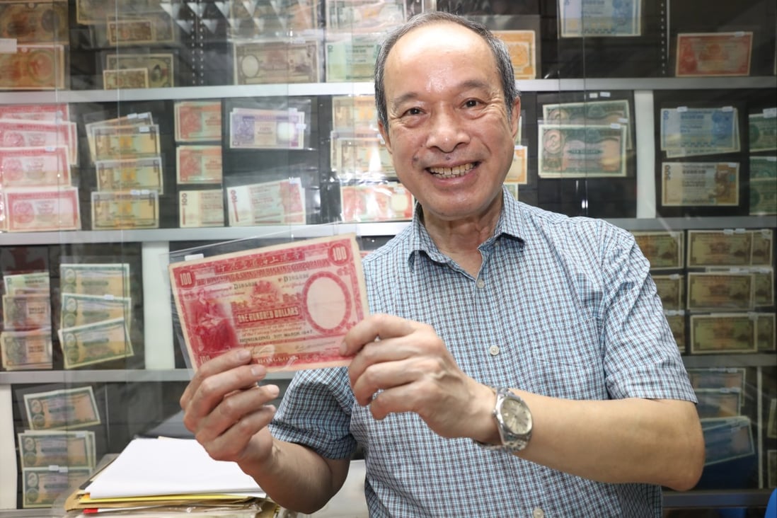 Cheng Po Hung, a coin and banknote collector, founder and owner of Commonwealth Stamp & Coin is photographed at his office at Sheung Wan on 9 July 2022. Photo: Yik Yeung-man