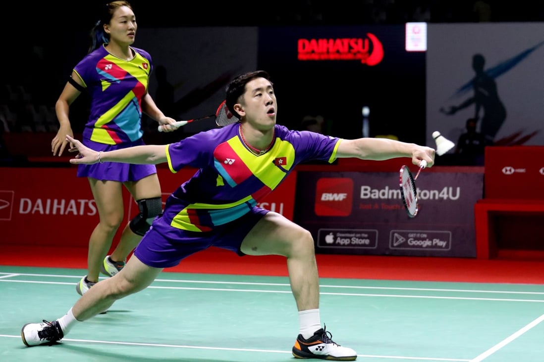 Tse Ying-suet (left) and Tang Chun-man in action at the Indonesia Masters in June. Photo: EPA-EFE