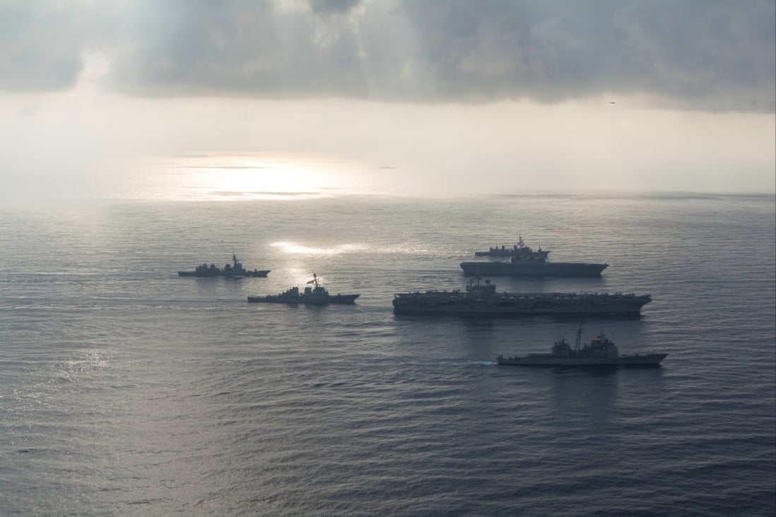 The USS Ronald Reagan and its strike group have been positioned near Taiwan in recent weeks. Photo: Handout via Reuters