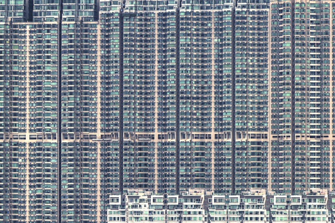 A residential building complex is seen on Hong Kong’s outlying Lantau Island. Photo: AFP