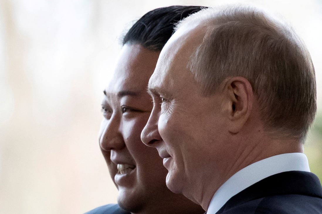 Russian President Vladimir Putin and North Korea’s supreme leader Kim Jong-un pose for photos during a meeting in Vladivostok in 2019. Photo: Reuters
