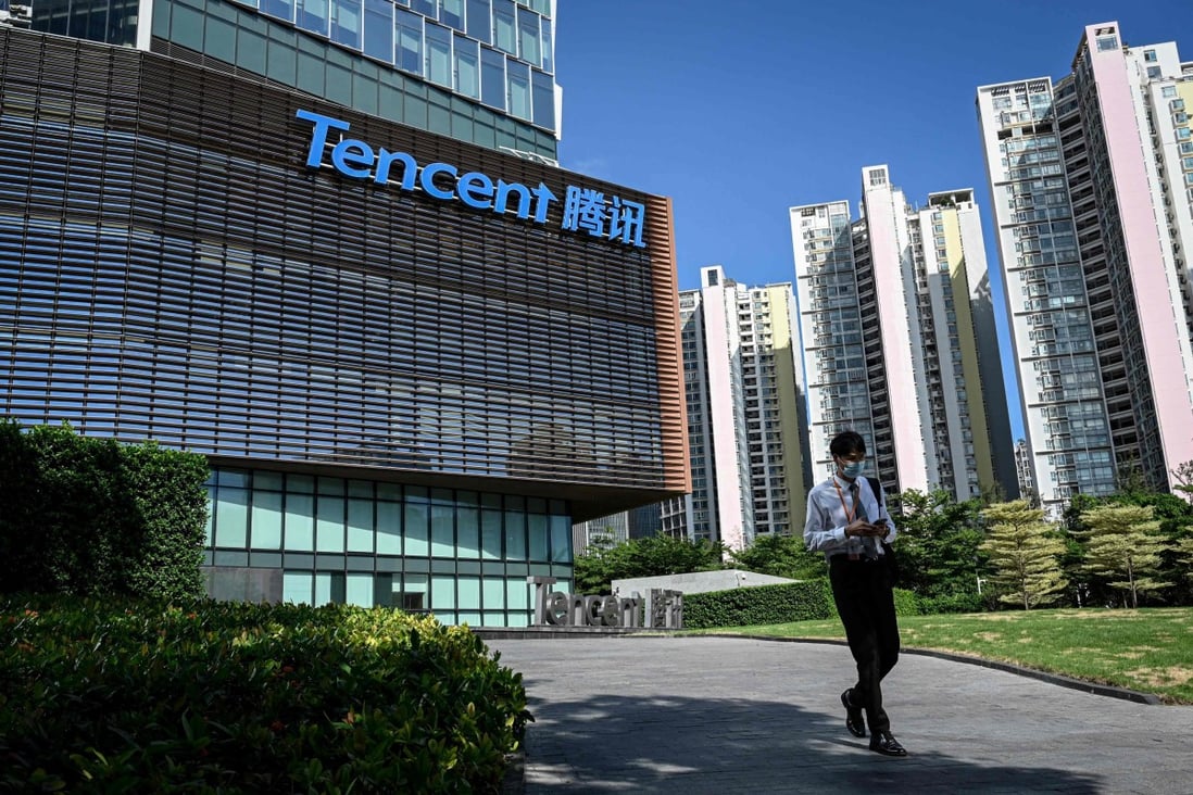 View of Tencent headquarters in Shenzhen, in China’s southern Guangdong province. Photo: AFP