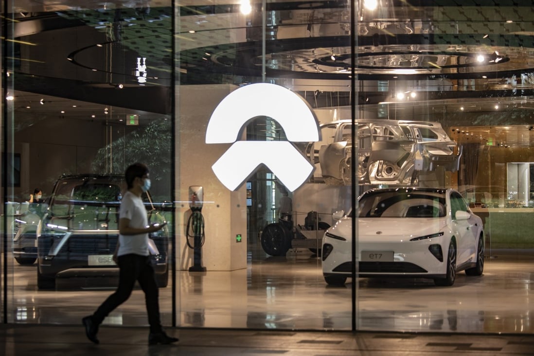 One of Nio’s dealerships in Shanghai, on June 8, 2022. Photo: Bloomberg
