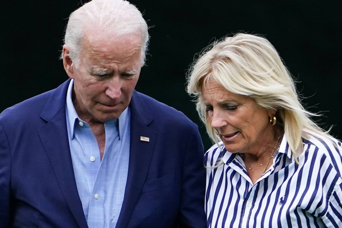 Jill Biden (seen with husband and US presdient Joe Biden on August 8) has contracted Covid-19. Photo: AFP