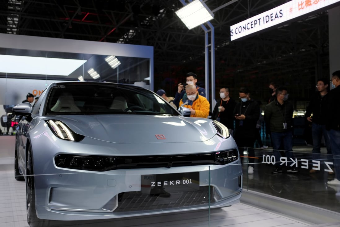 The Zeekr 001, a four-door car with a driving range of 700 kilometres, is priced at 281,000 yuan (US$41,380). Photo: Reuters