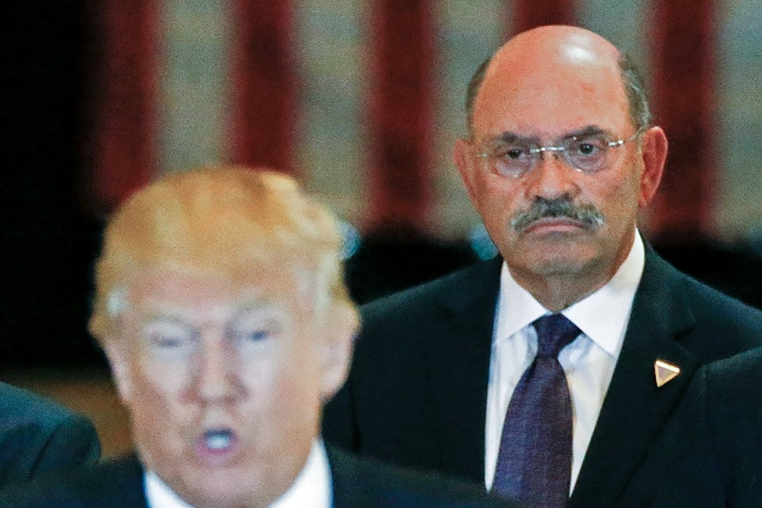 Trump Organization former chief financial officer Allen Weisselberg looks on as then-US Republican presidential candidate Donald Trump speaks during a 2016 news conference. Photo: Reuters/File