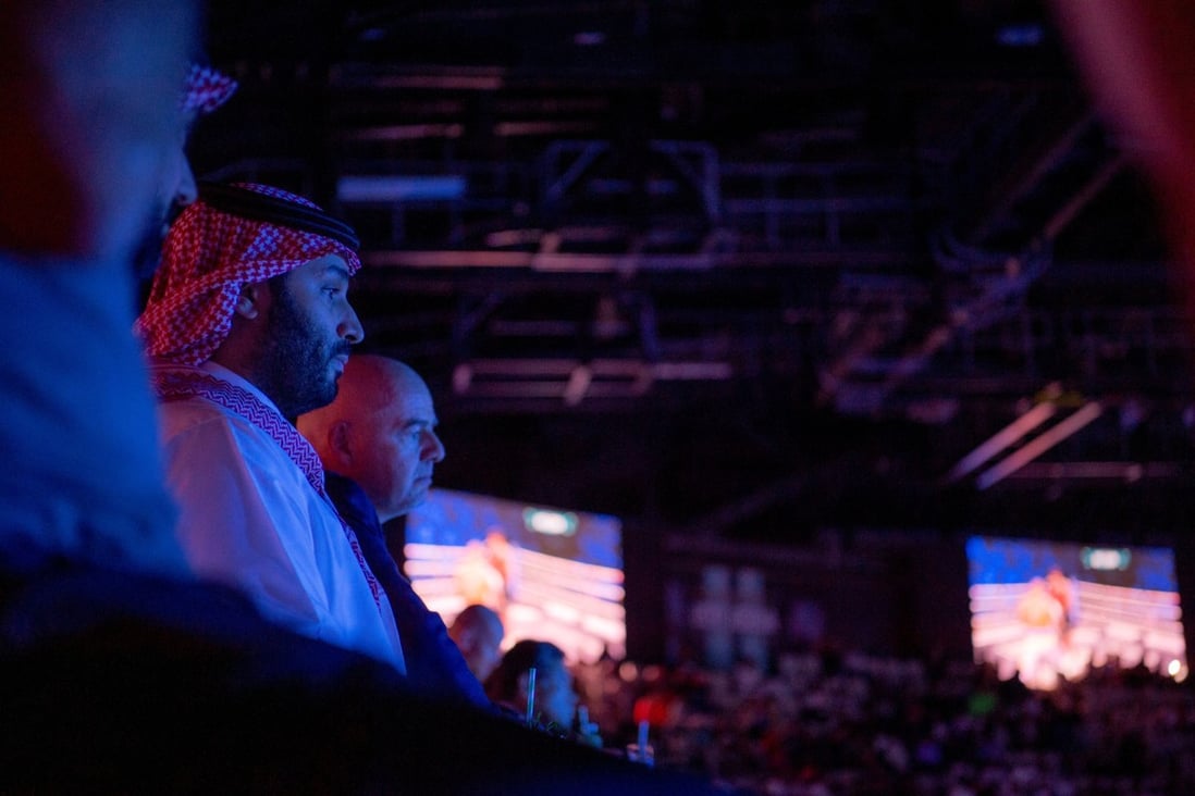 Saudi Crown Prince Mohammed bin Salman attends heavyweight title fight between Oleksandr Usyk and Anthony Joshua in Jeddah. Photo: Reuters