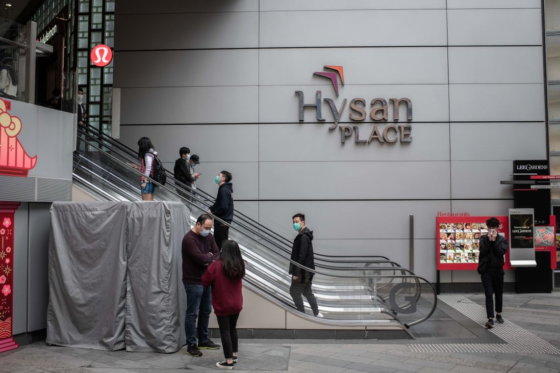 The Hysan Place shopping mall operated by Hysan Development in the Causeway Bay district of Hong Kong. Photo: Bloomberg