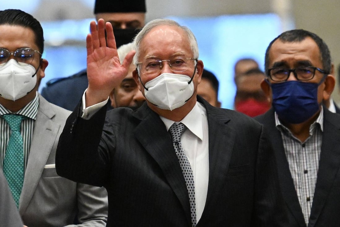 Najib Razak pictured arriving at the federal court in Putrajaya on Tuesday. Photo: AFP