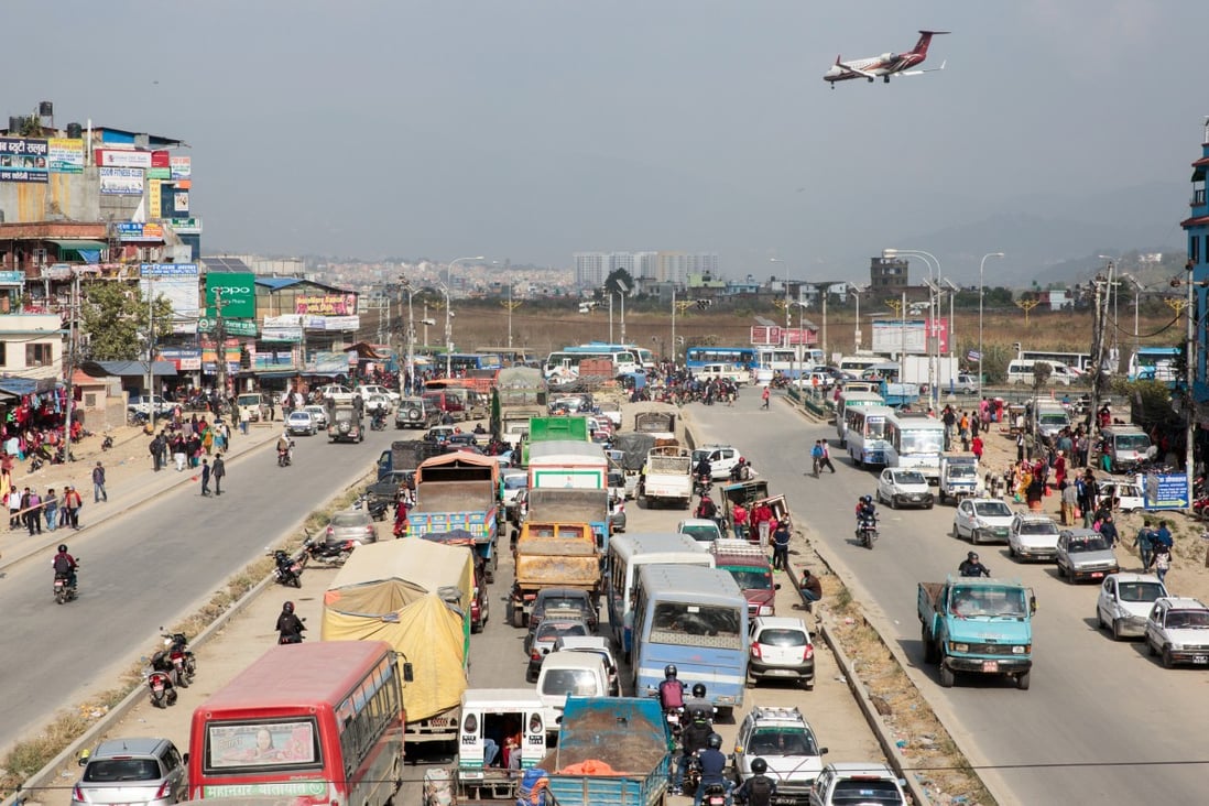 Traffic moves along a road in Nepal’s capital Kathmandu. Photo: Bloomberg